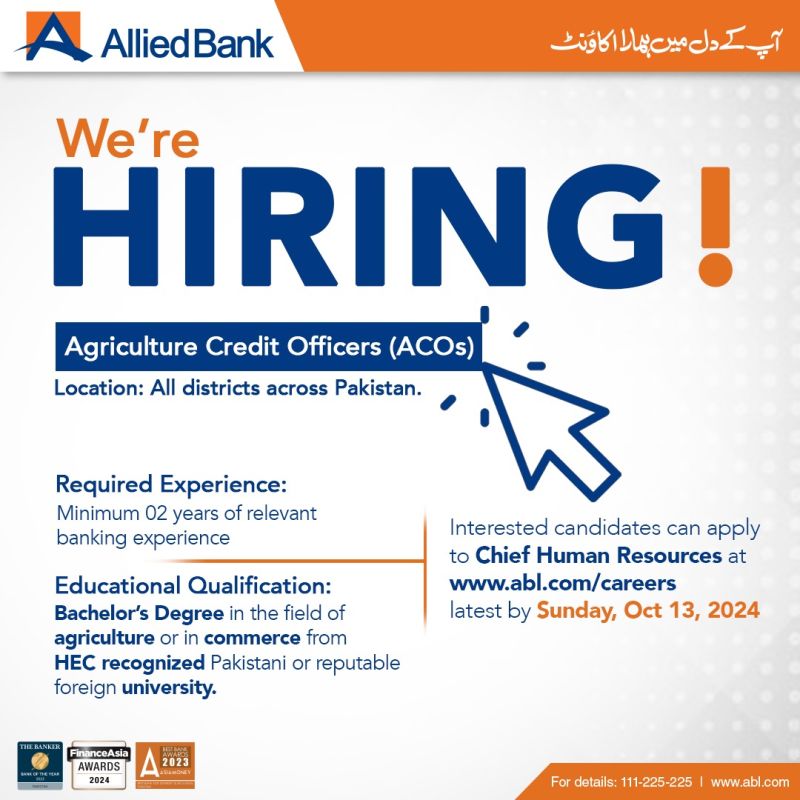 Allied Bank Limited Jobs 2024 Advertisement