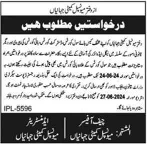 Municipal Committee Jhanian Jobs 2024 Advertisement