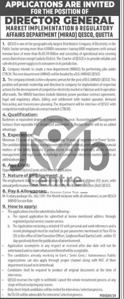  Electric Supply Company QESCO Jobs 2024 Advertisement