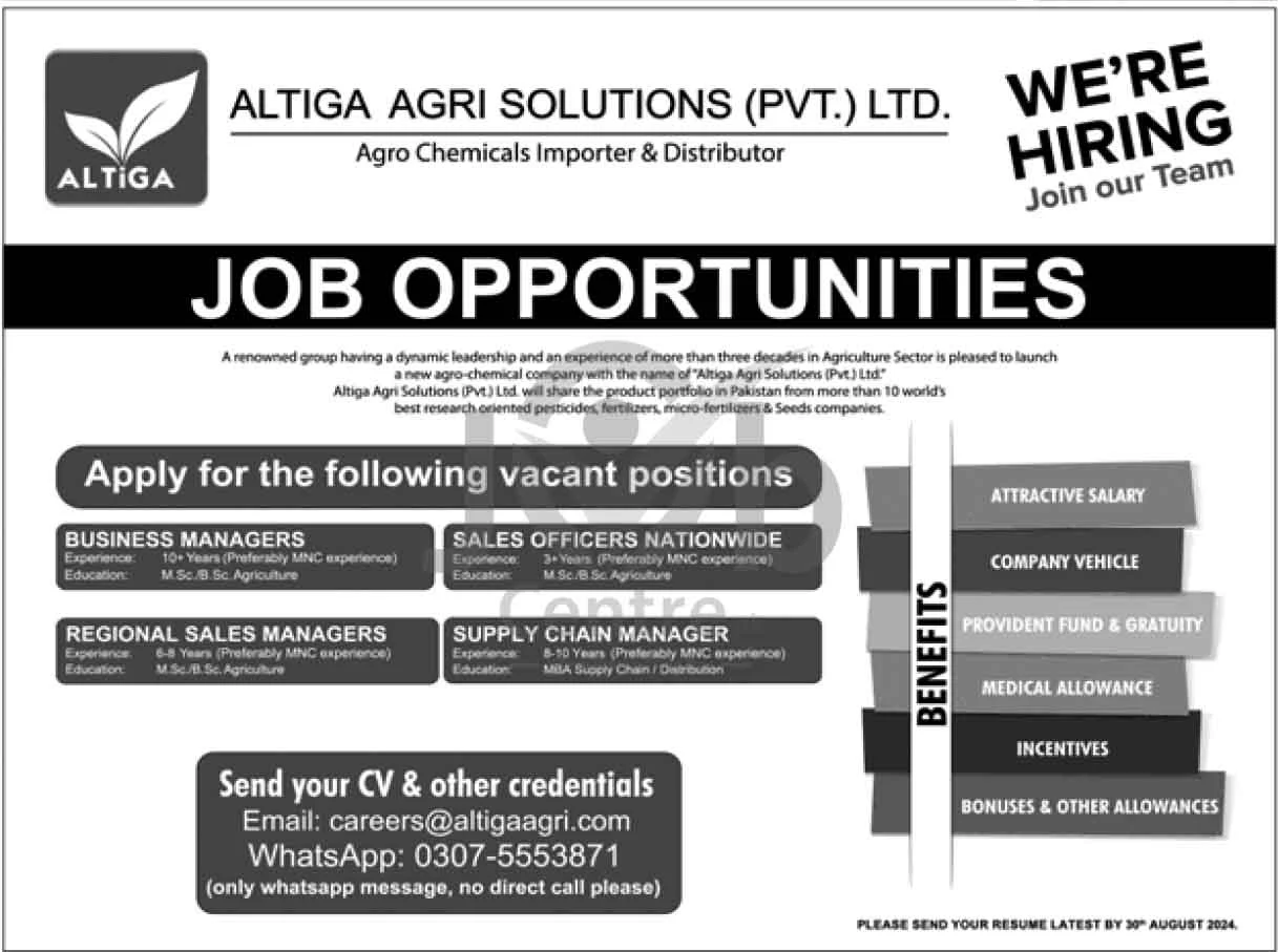 ALTIGA Agri Solution Private Limited Jobs 2024