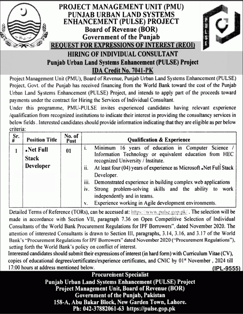 Board Of Revenue BOR Jobs 2024 Advertisement