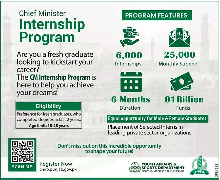 CM Internship Program 2024 Advertisement