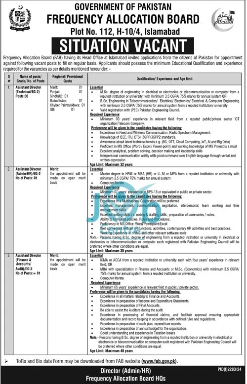 FAB Jobs 2024 Advertisement