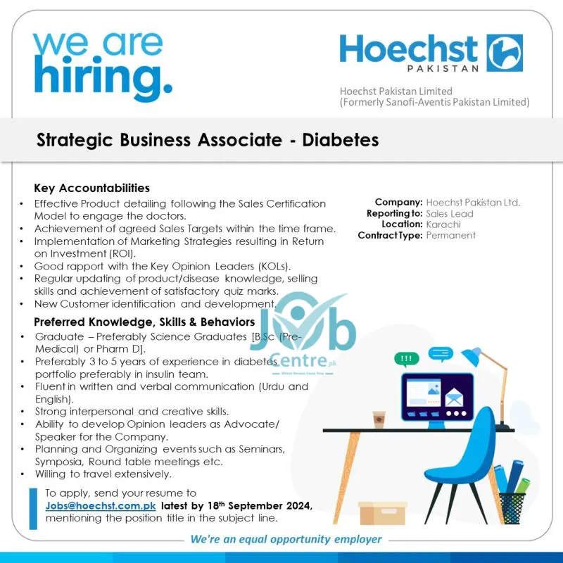 Latest Hoechst Pakistan Limited Jobs 2024 Advertisement