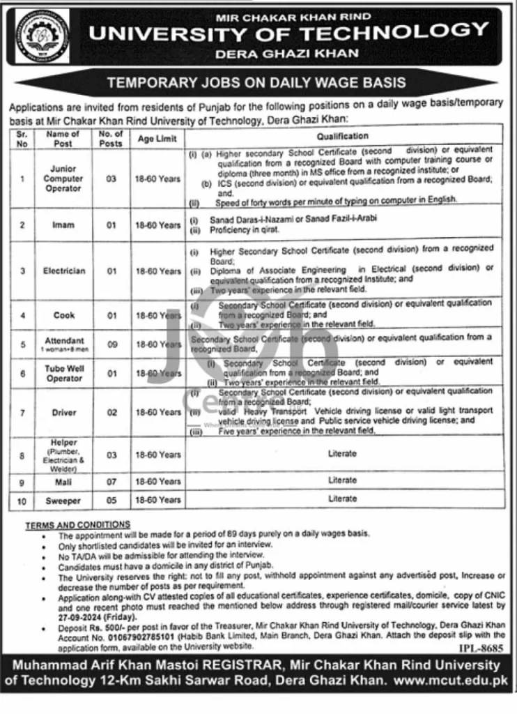 Latest National University of Technology NUTECH Islamabad Jobs 2024 Advertisement