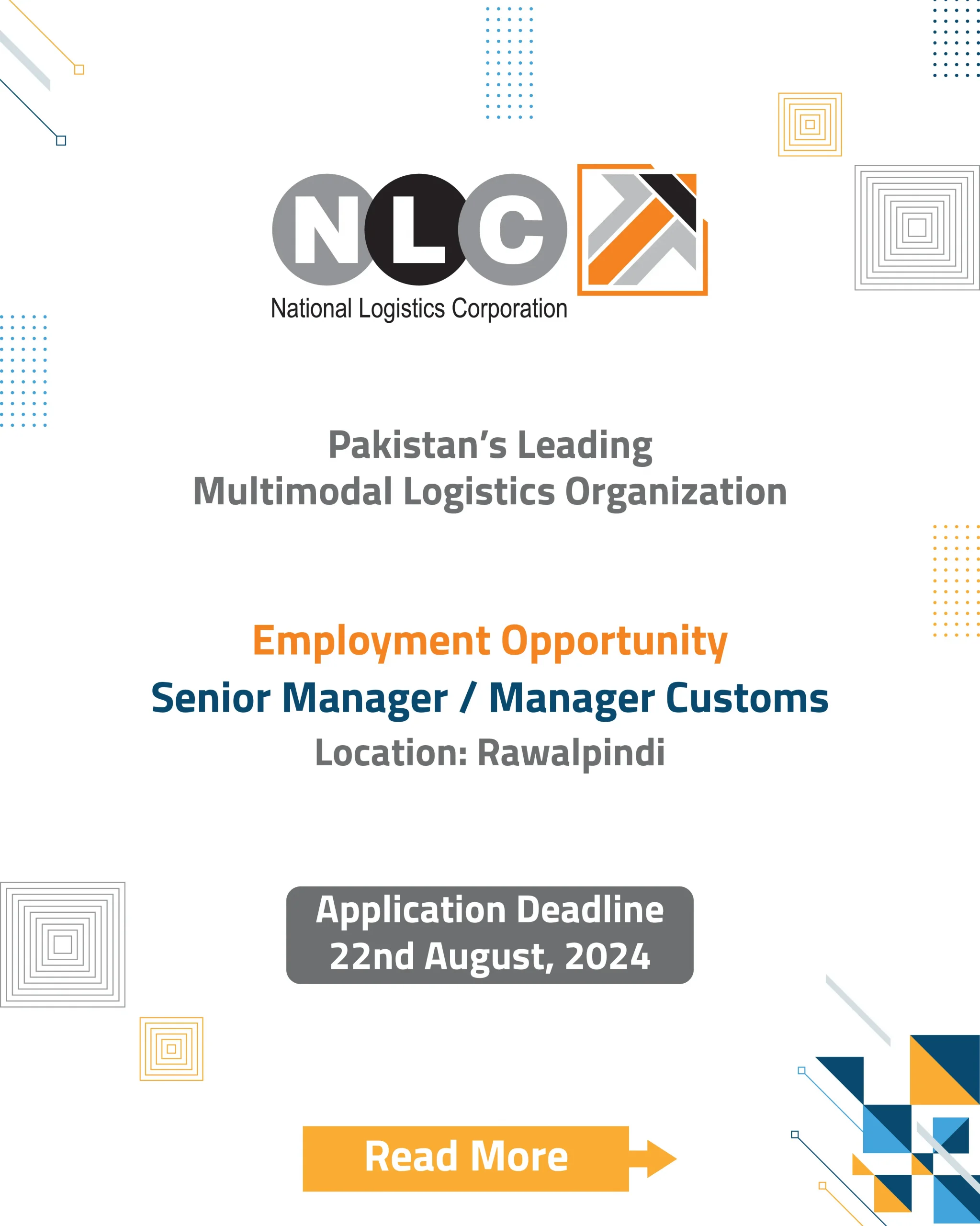 National Logistics Corporation NLC Jobs 2024 Advertisement