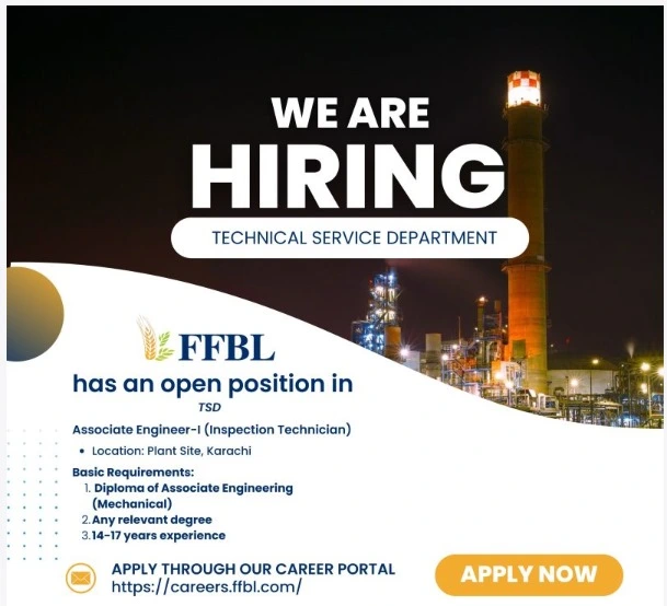 Fauji Fertilizer Bin Qasim Limited FFBL Jobs 2024 Advertisement