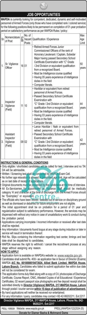 WAPDA Jobs 2024 Advertisement