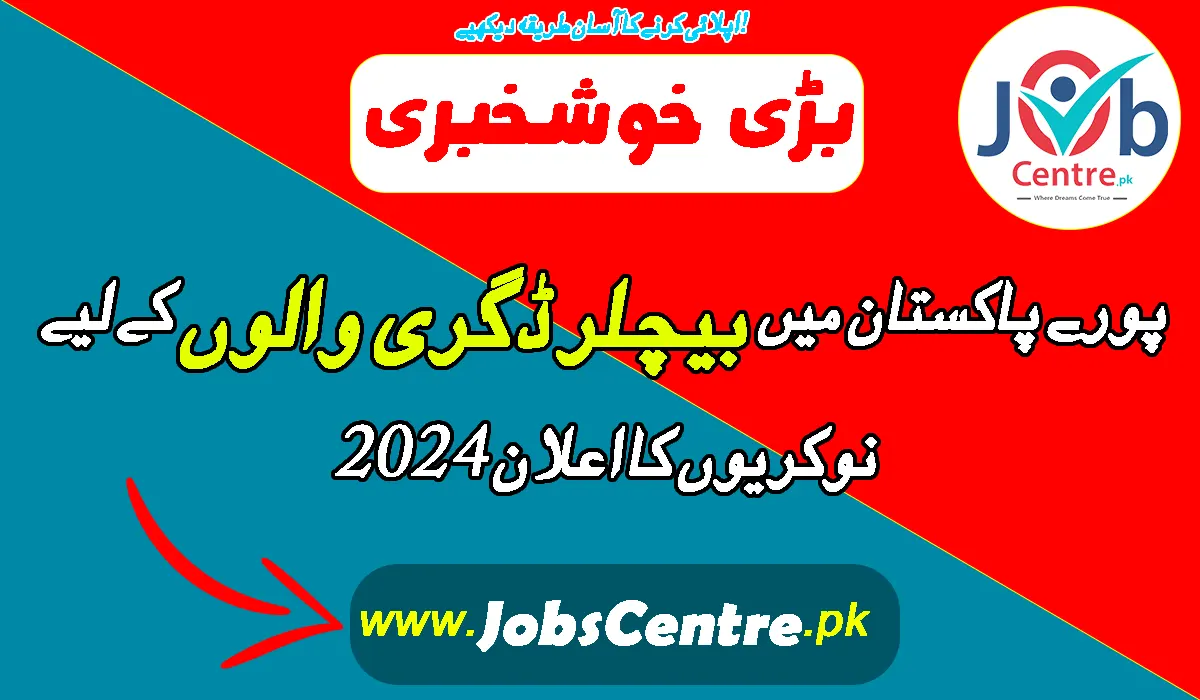 Bachelor Jobs in Pakistan 2024