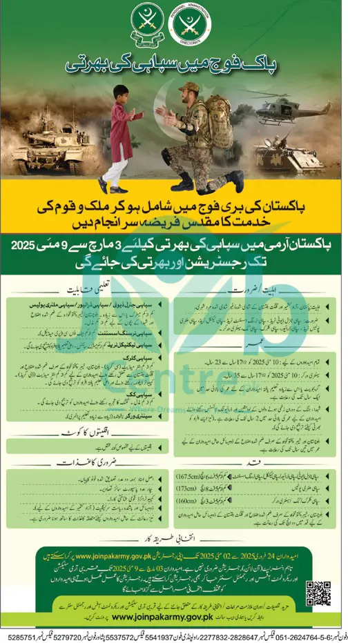 Join Pak Army as Soldier Jobs 2025 Advertisement