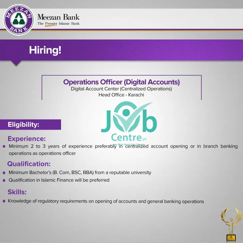 Latest Meezan Bank Limited Jobs 2024 Advertisement