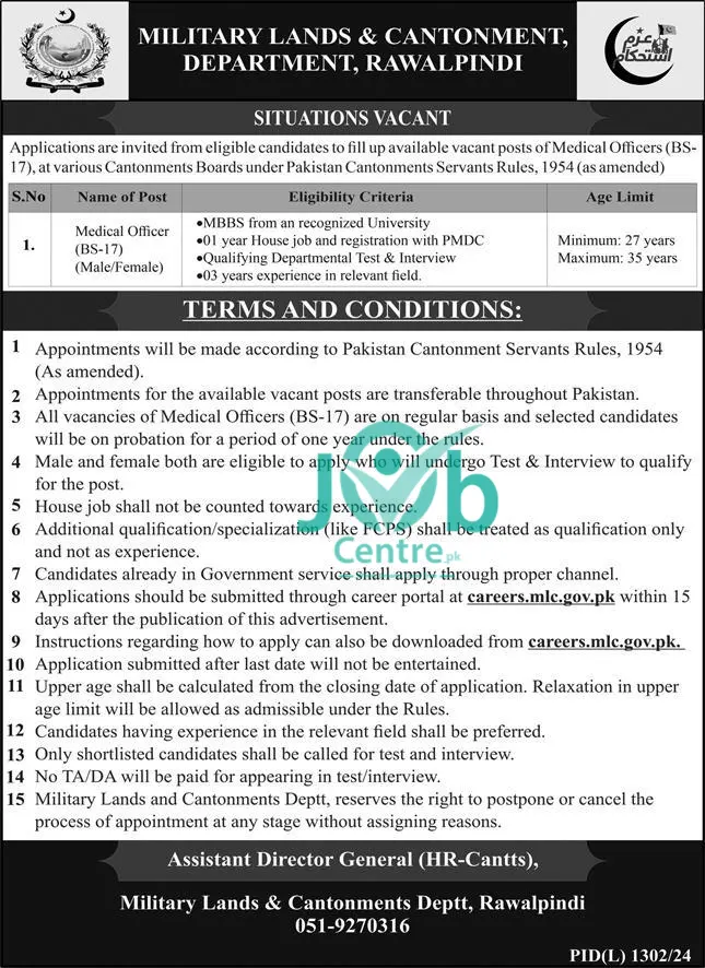 MLC Jobs 2024 Advertisement