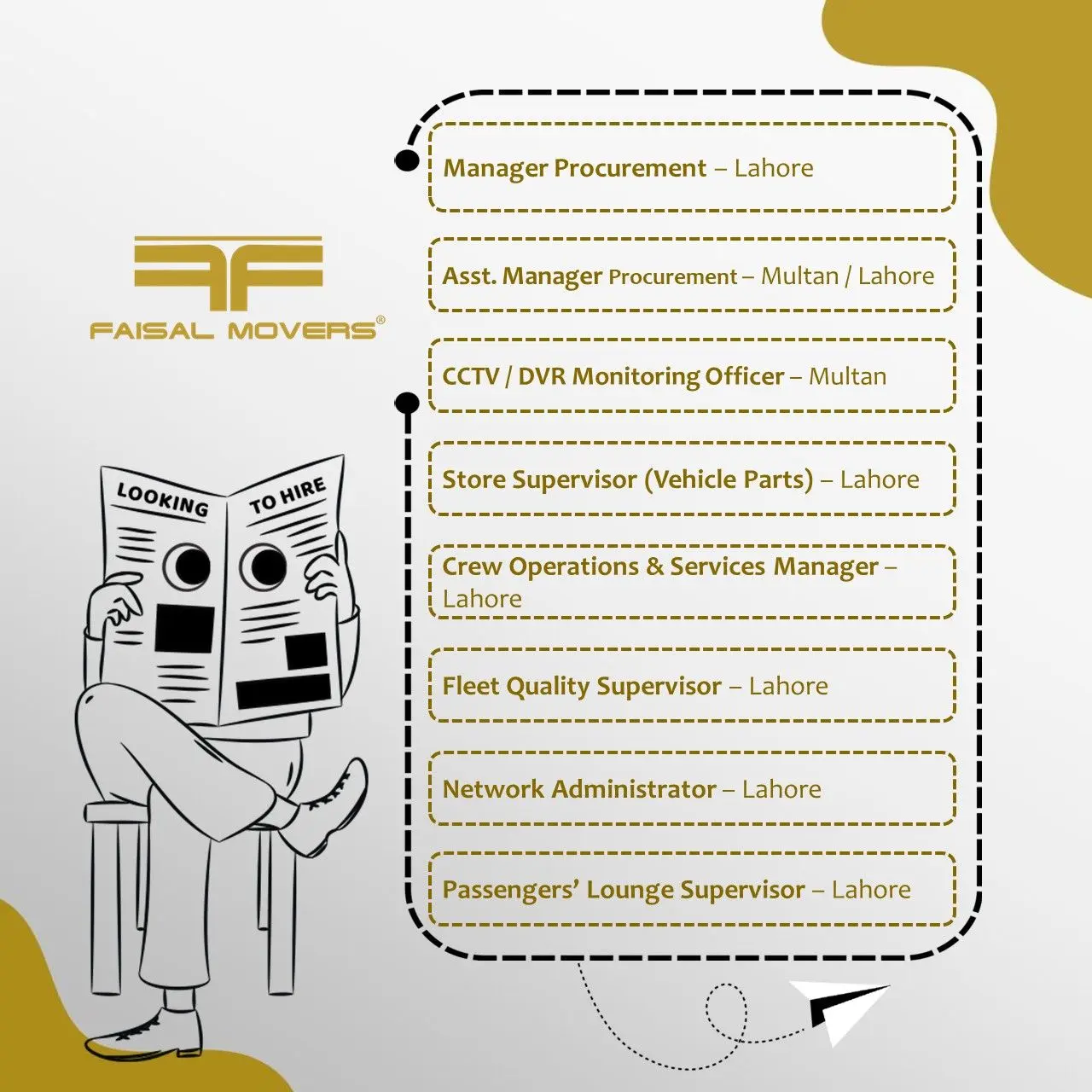 Faisal Movers Jobs 2025 Latest Advertisement