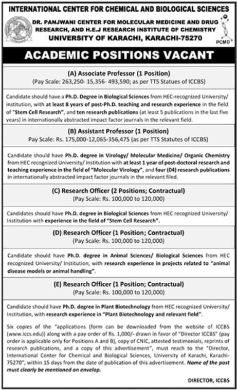 University of Karachi Jobs 2025 Today Advertisement