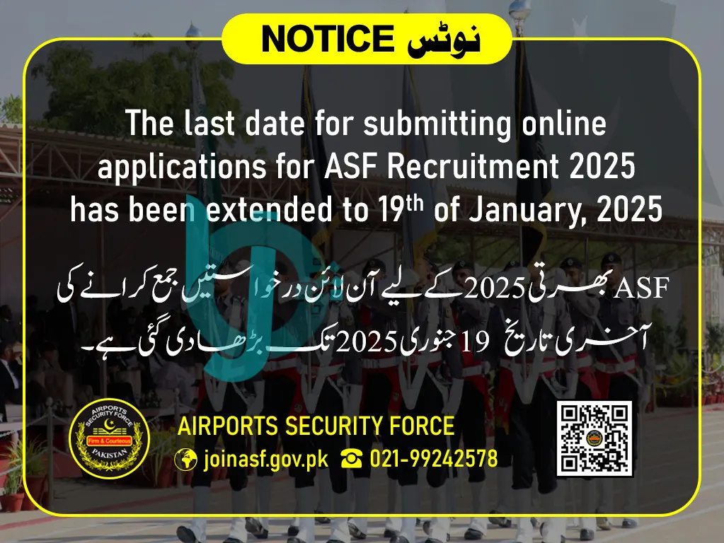 ASF Female Jobs 2025 Advertisement