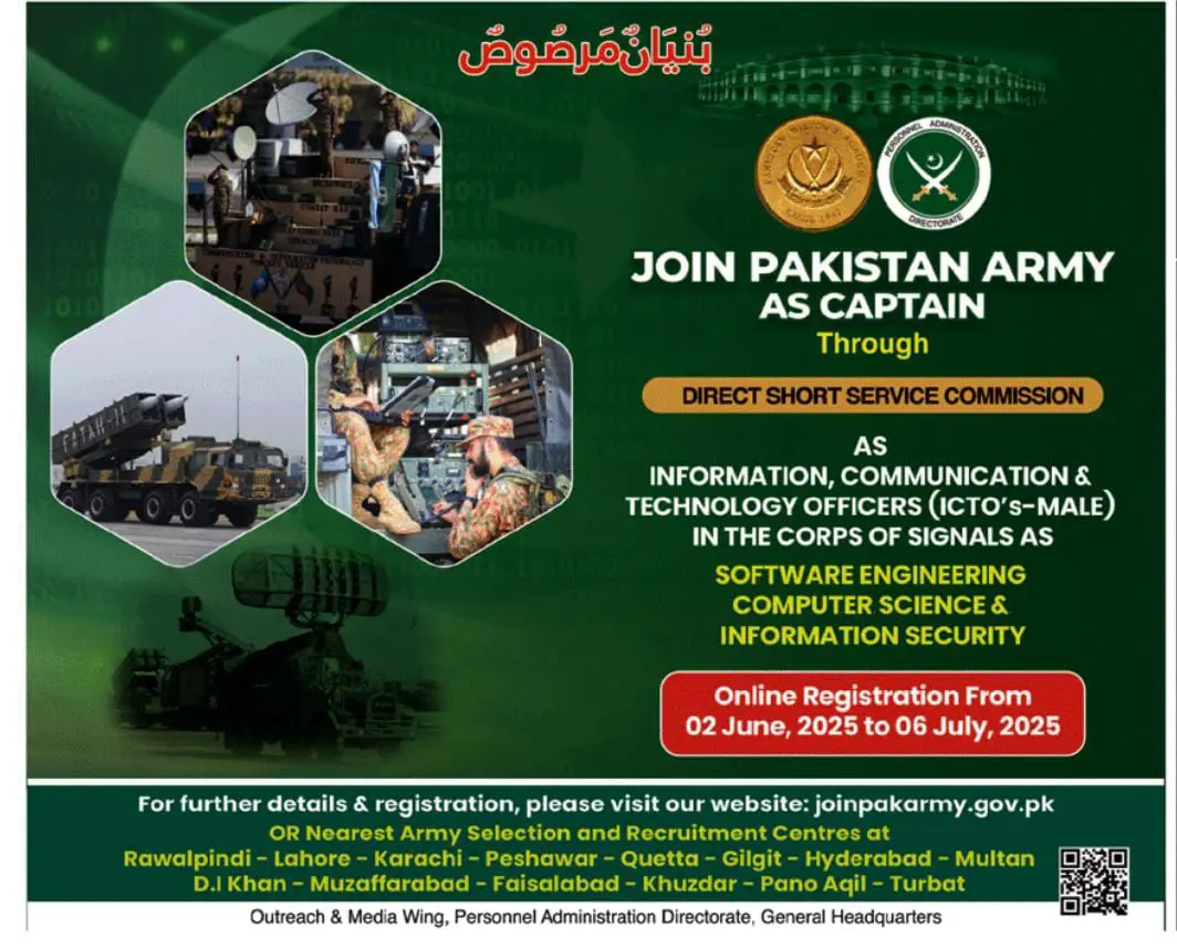 Join Pak Army As Captain in 2025 Advertisement