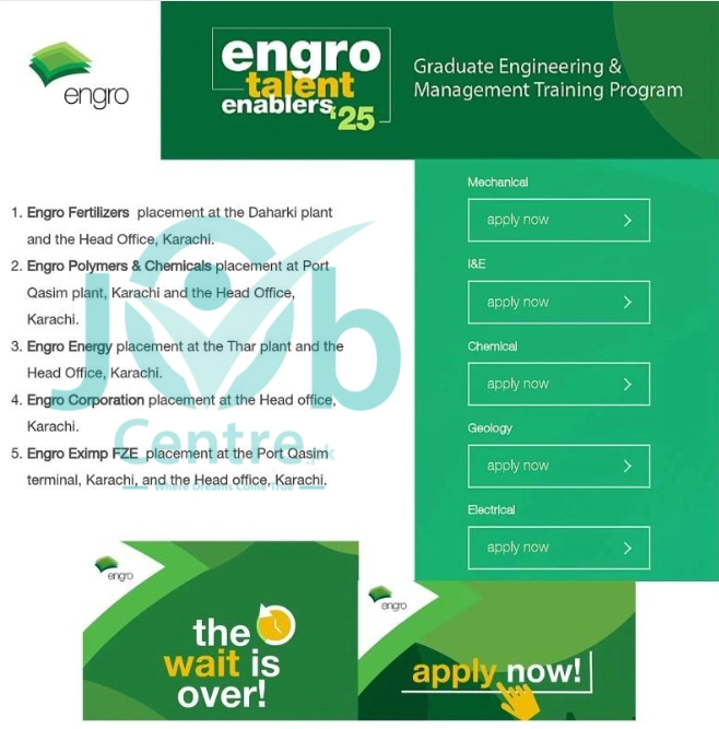 Engro Talent Enablers Program 2025 Advertisement