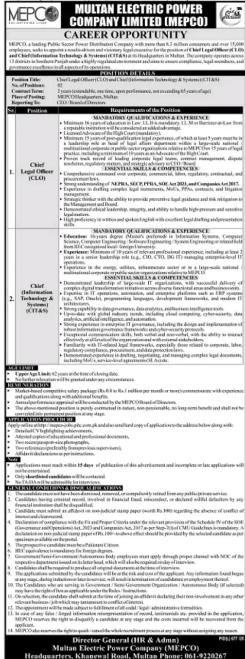 Chief Legal Officer Jobs 2025 ad: