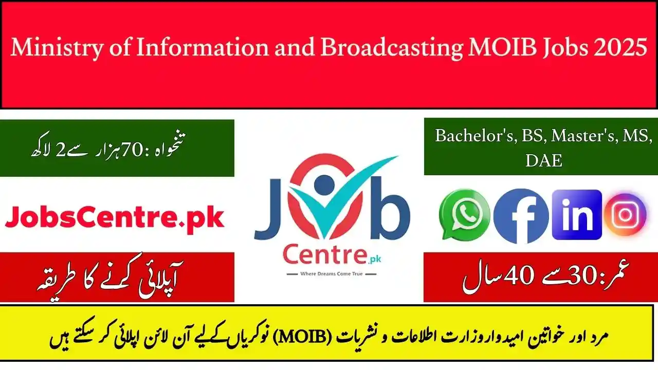 Ministry of Information and Broadcasting MOIB Jobs 2025