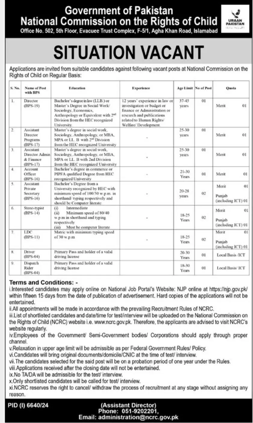 NCRC Jobs 2025 Advertisement