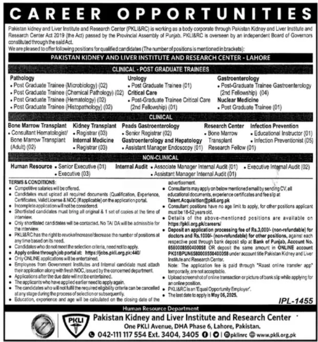 PKLI Jobs 2025 Advertisement
