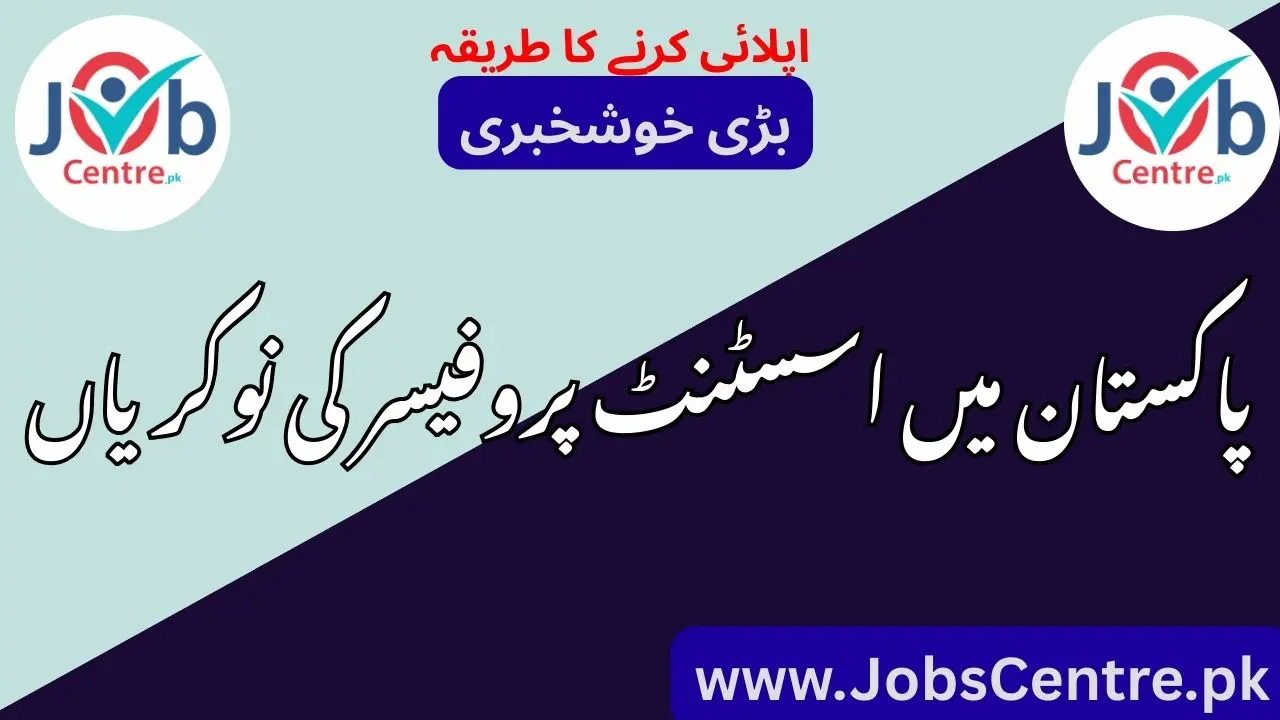 Assistant Professor Jobs 2025 in Pakistan