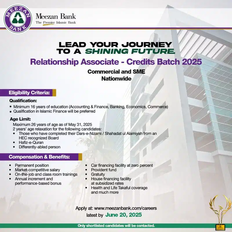 Meezan Bank Ltd Jobs 2025 Advertisement: