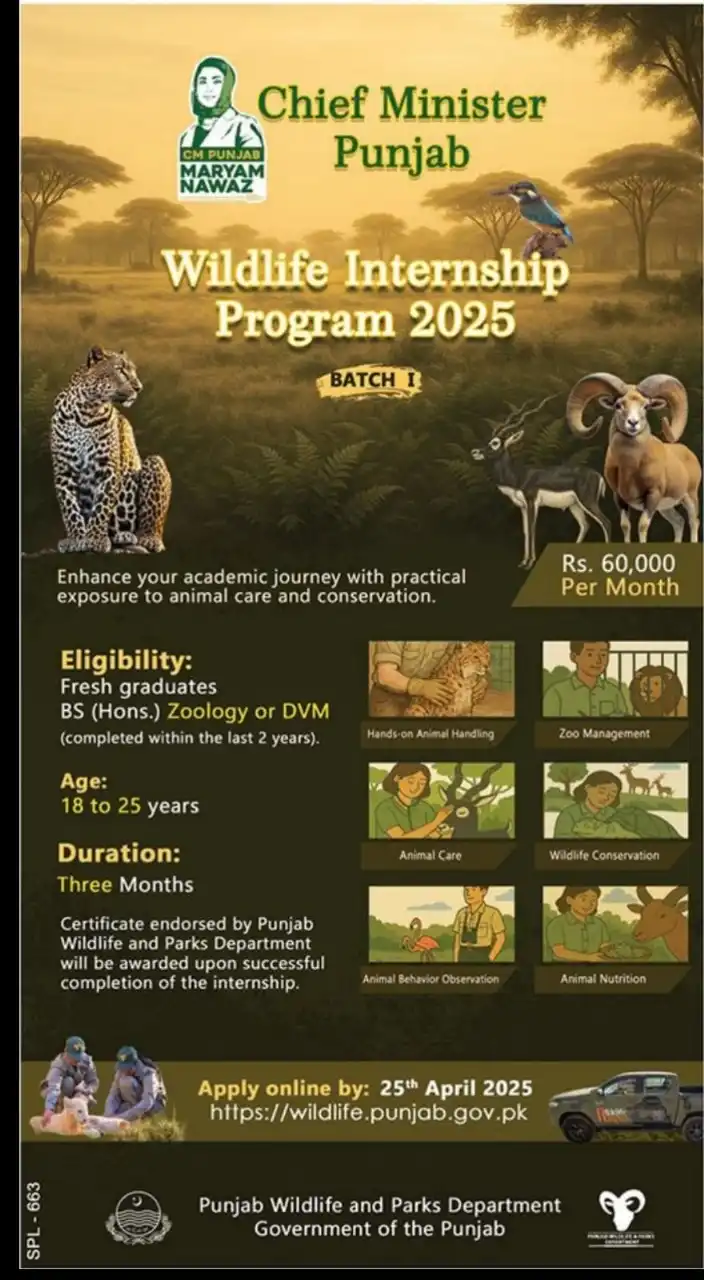 Wildlife Internship Program 2025 Advertisement