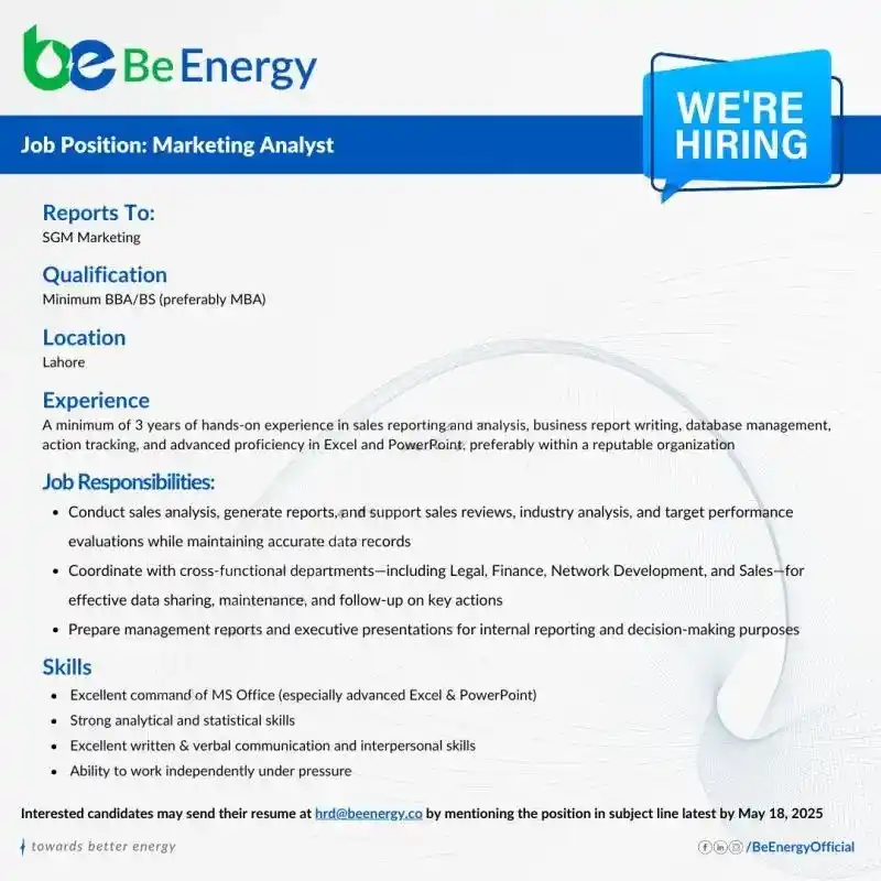Be Energy Jobs 2025 Advertisement