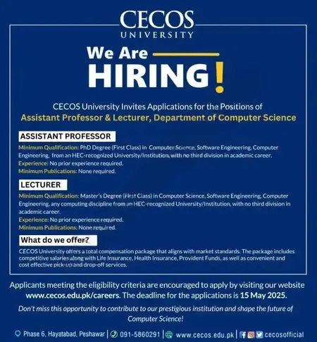 CECOS University Jobs 2025 Advertisement