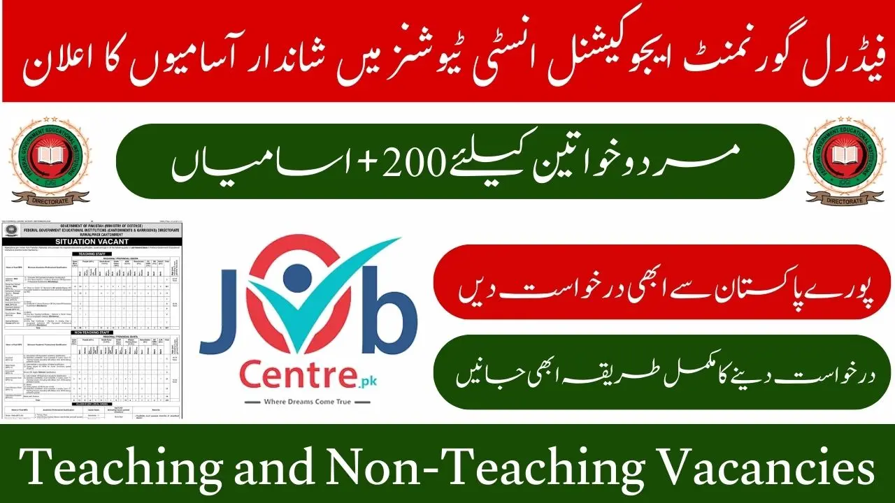 induction.fgei.gov.pk Jobs 2025