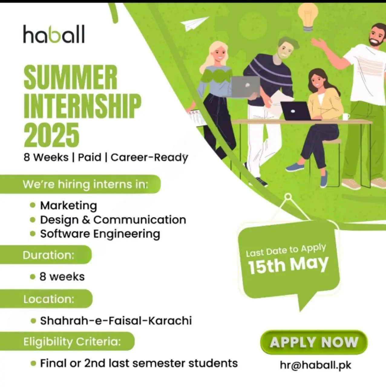 Haball Paid Summer Internship Program 2025 Advertisement