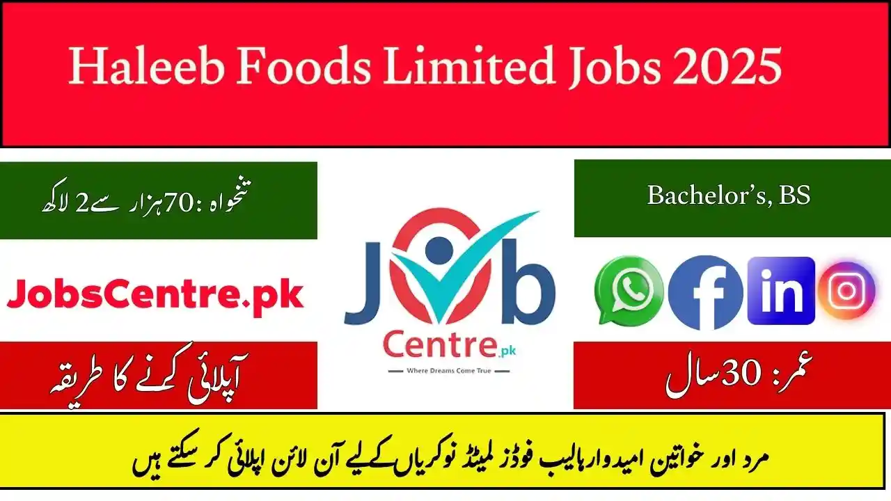 Haleeb Foods Limited Jobs 2025