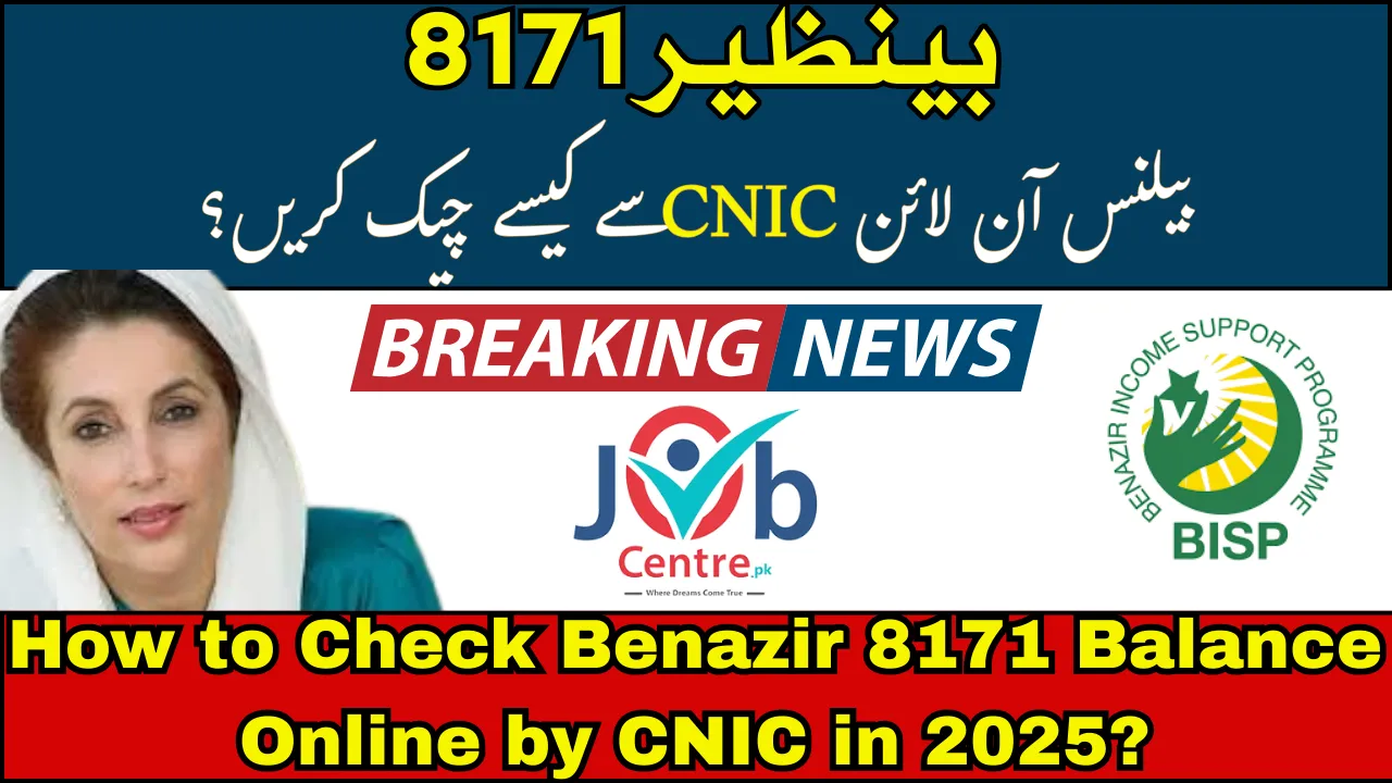 How to Check Benazir 8171 Balance Online by CNIC in 2025
