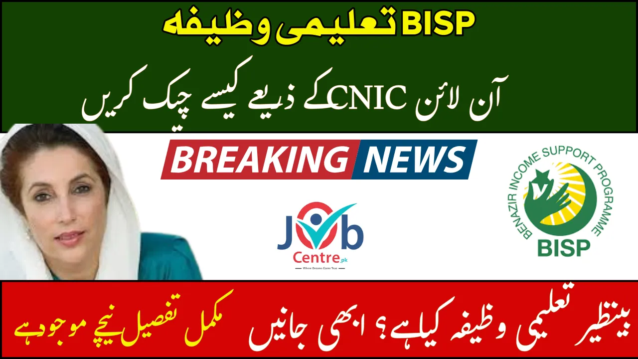 How to Check Benazir Taleemi Wazaif Online by CNIC