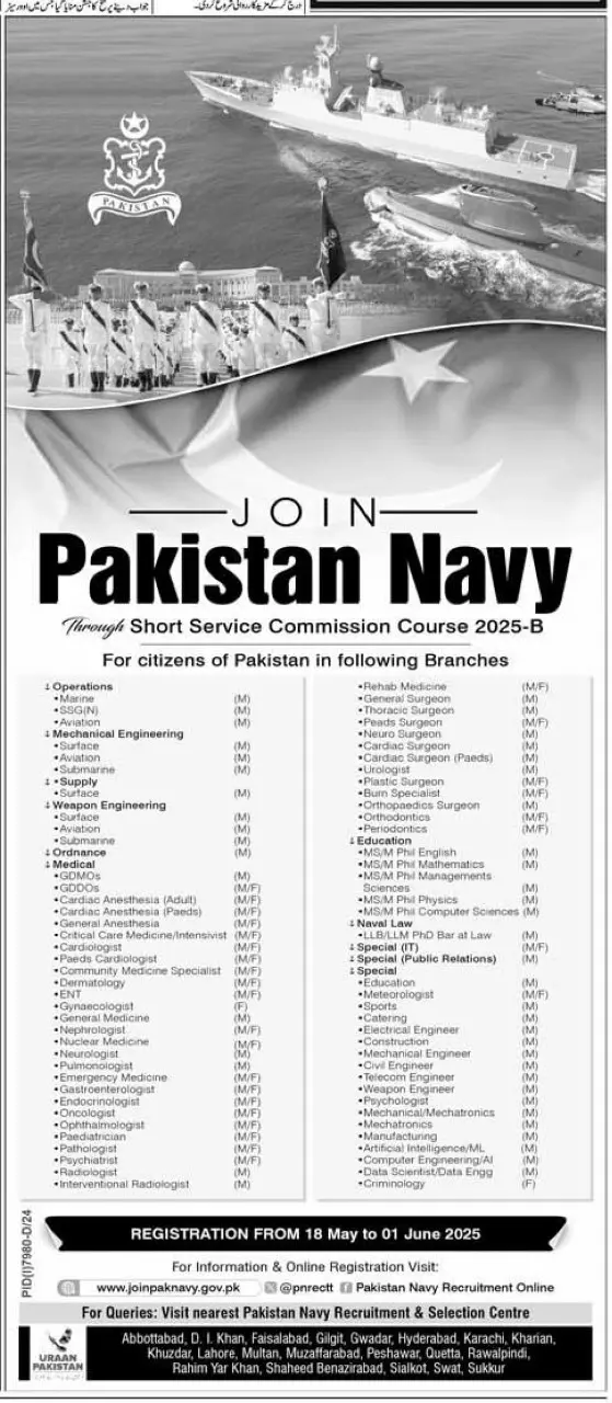Join Pakistan Navy 2025 Advertisement