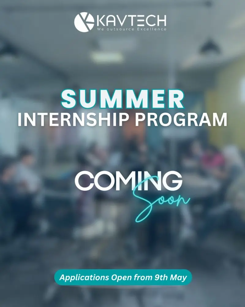 KAVTECH Summer Internship 2025 Advertisement