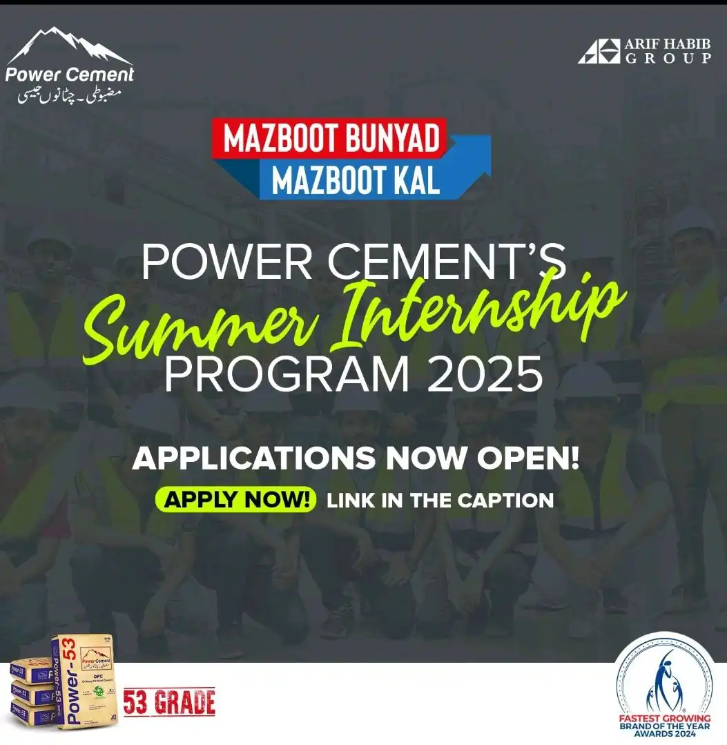 Power Cement Summer Internship Program 2025 Advertisement