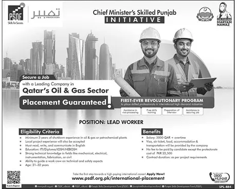 Qatar Oil and Gas Jobs 2025 Advertisement