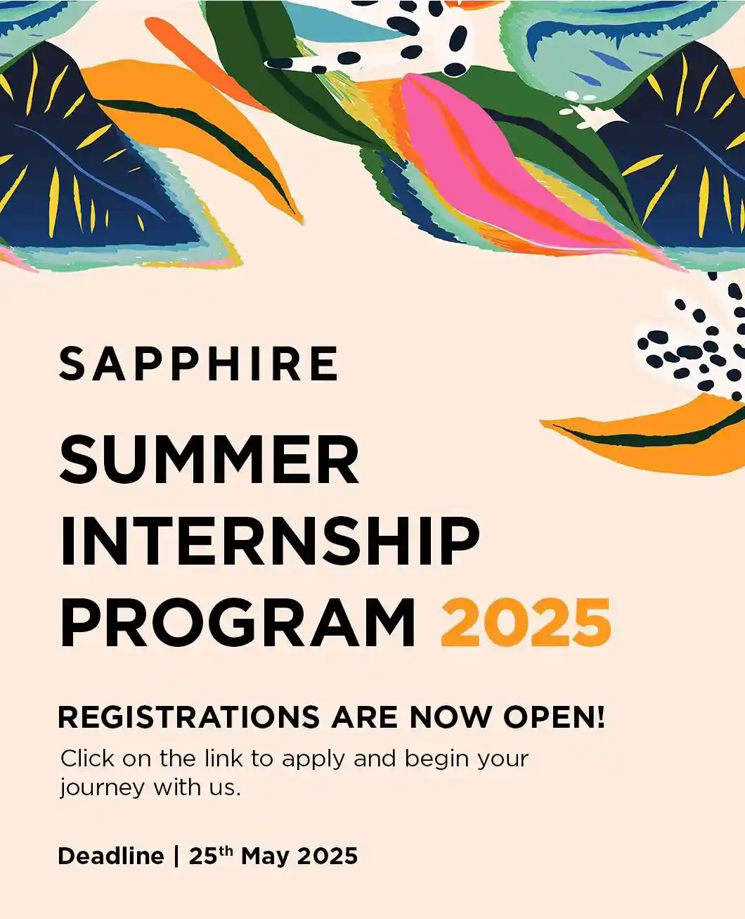 Sapphire Summer Internship Program 2025 Advertisement