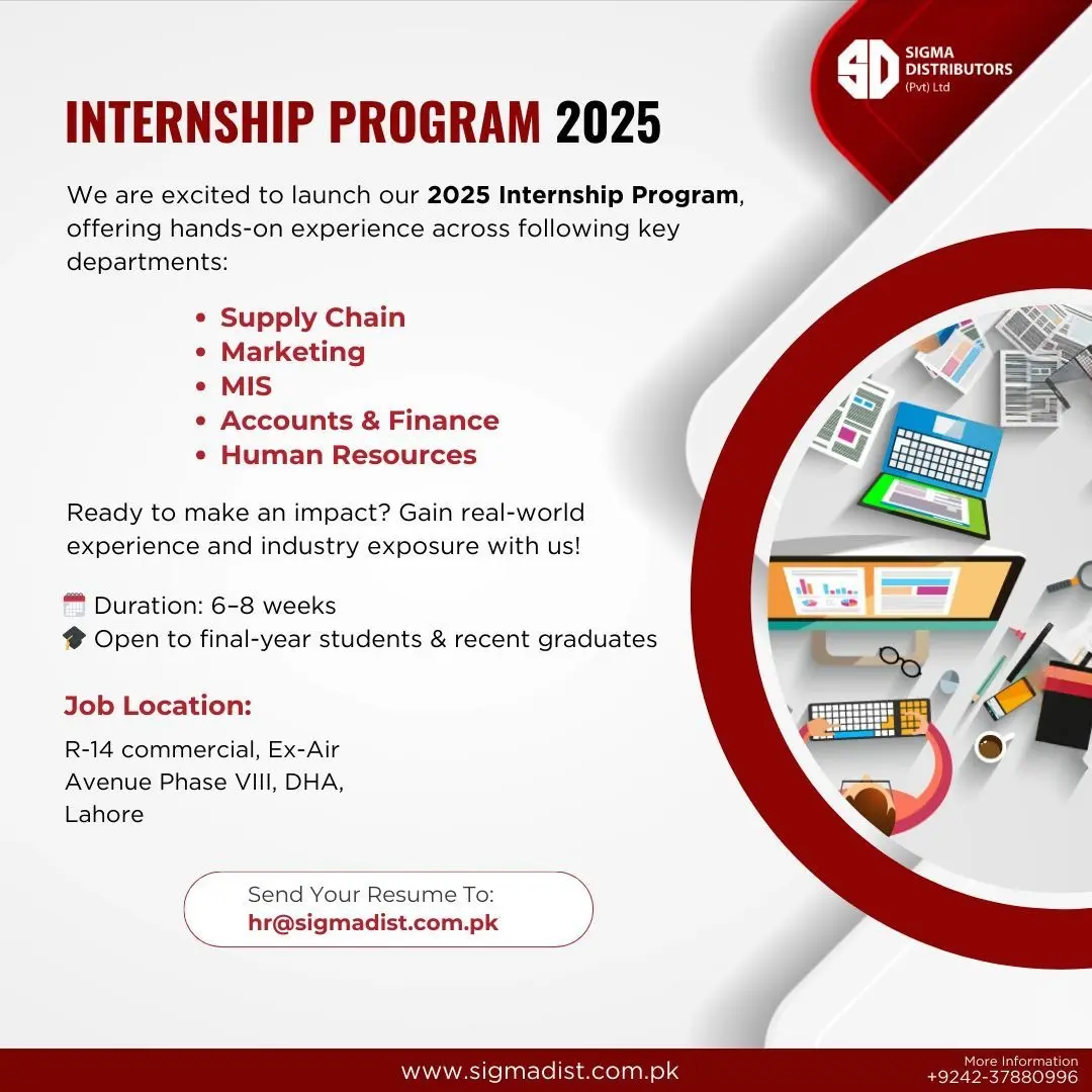 Sigma Internship Program 2025 Advertisement