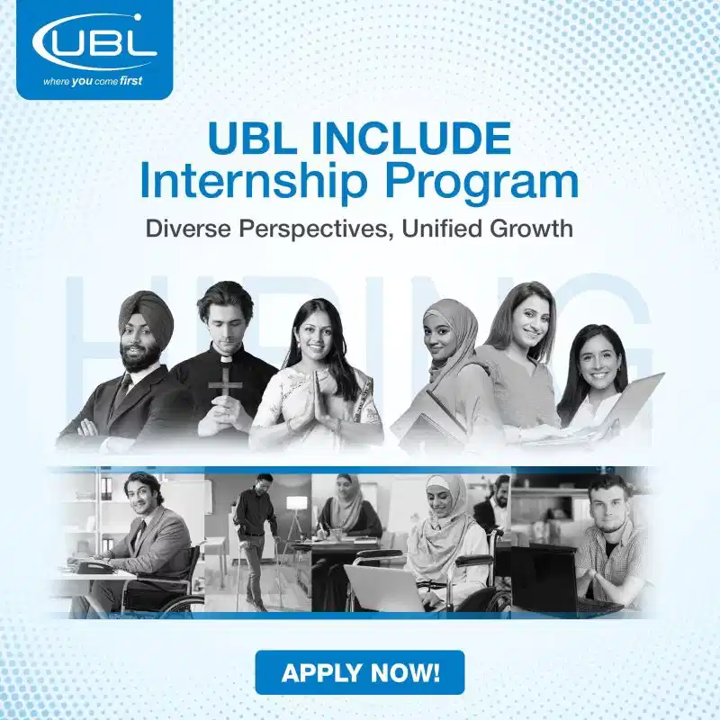 UBL Internship 2025 Advertisement