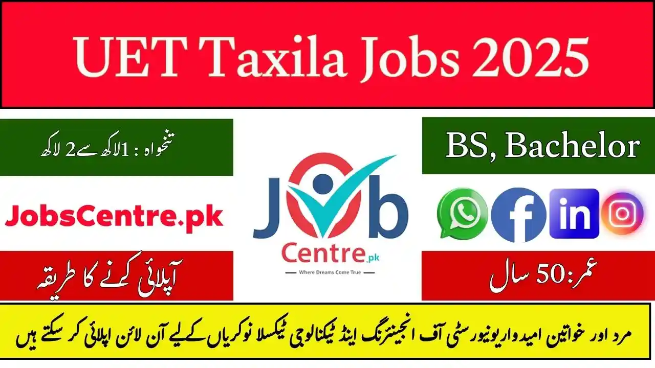 UET Taxila Jobs 2025