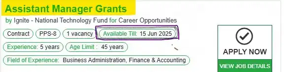 Assistant Manager Grants Jobs at National Technology Fund 2025 Advertisement