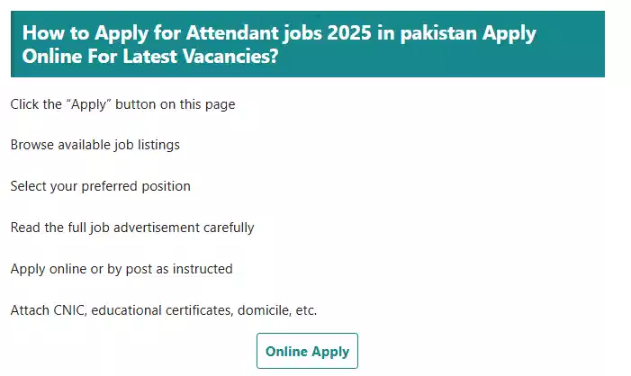 Attendant jobs 2025