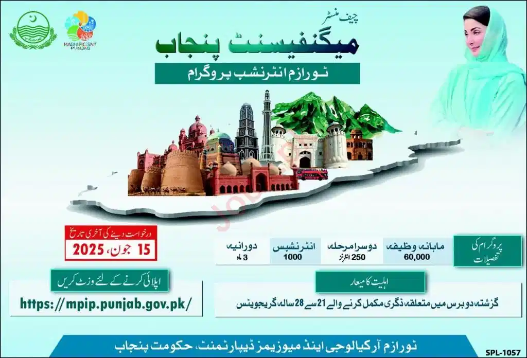CM Magnificent Punjab Tourism Internship 2025 Advertisement