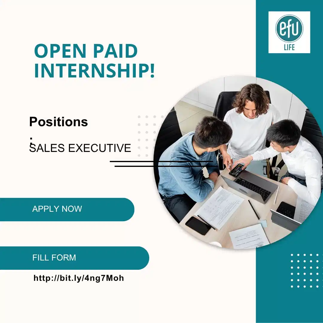 EFU life Paid Internship Program 2025 Advertisement