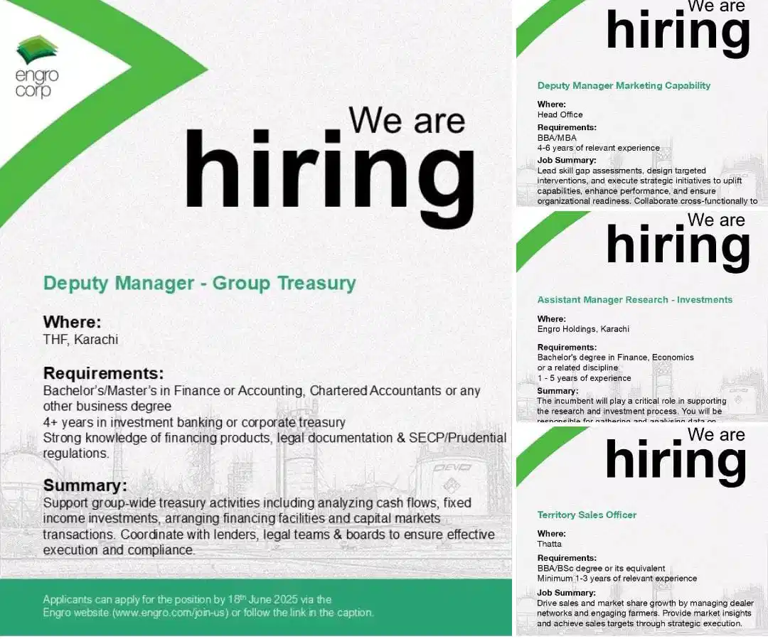 Engro Jobs 2025 Advertisement
