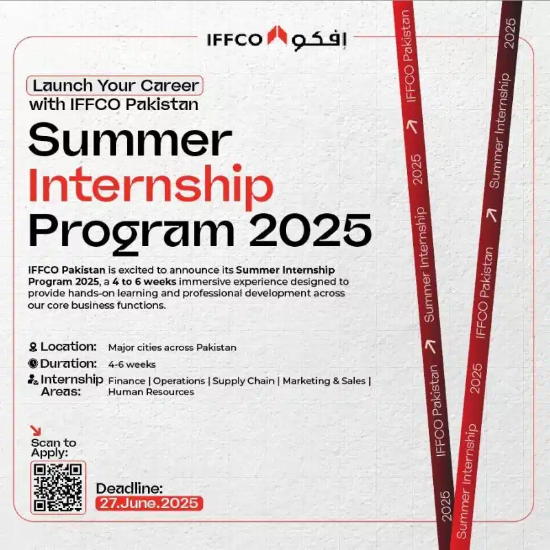 IFFCO Pakistan Summer Internship Program 2025 Advertisement