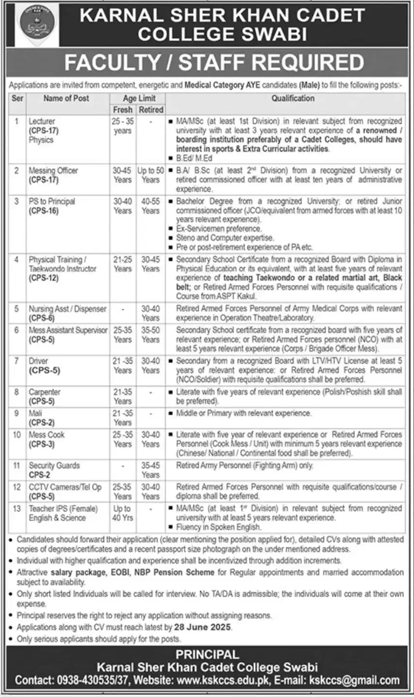 KSKCCS Jobs 2025 Advertisement